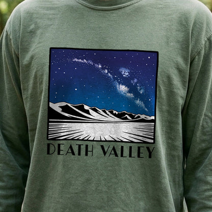 Death Valley National Park at Night Cotton Long Sleeve