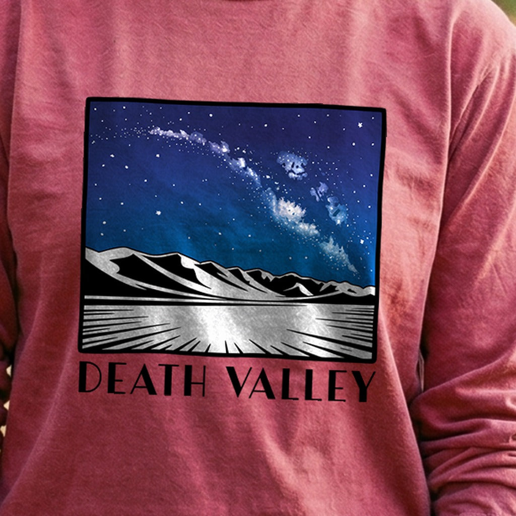 Death Valley National Park at Night Cotton Long Sleeve