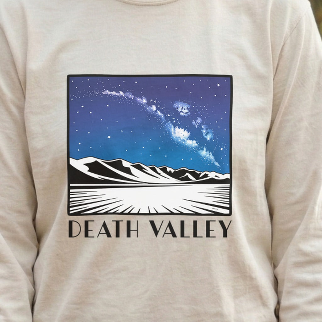 Death Valley National Park at Night Cotton Long Sleeve