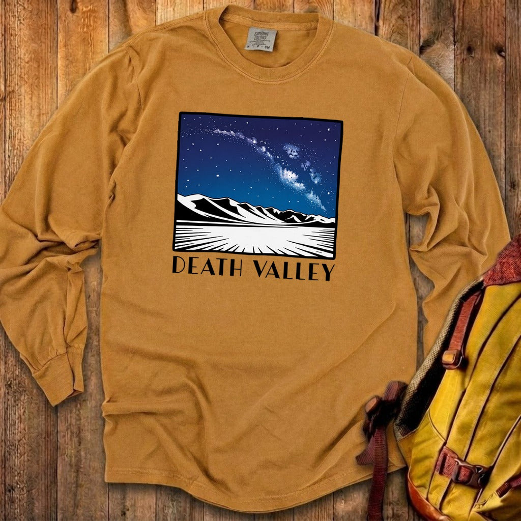 Death Valley National Park at Night Cotton Long Sleeve