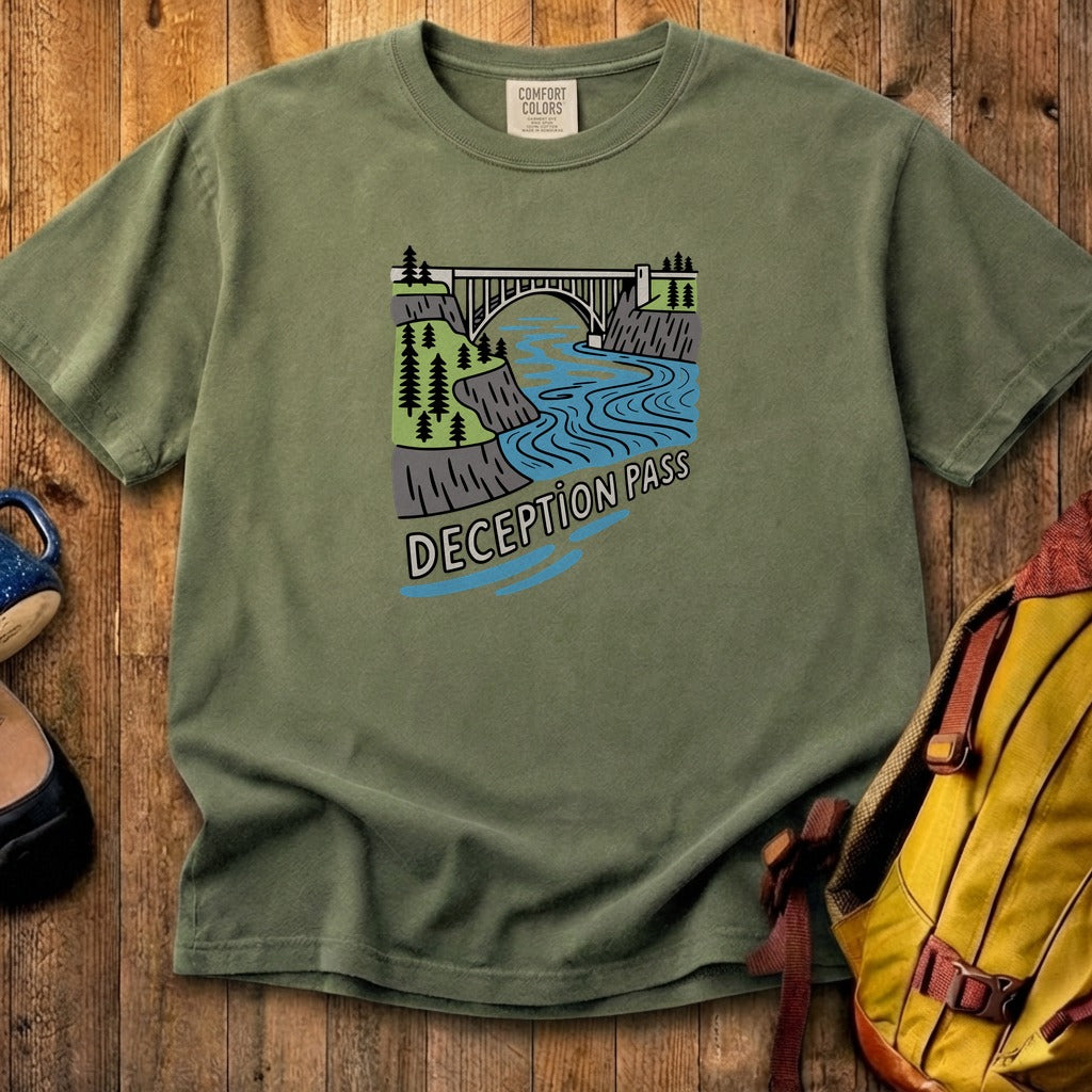 Deception Pass State Park Cotton T-Shirt
