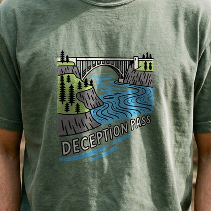 Deception Pass State Park Cotton T-Shirt