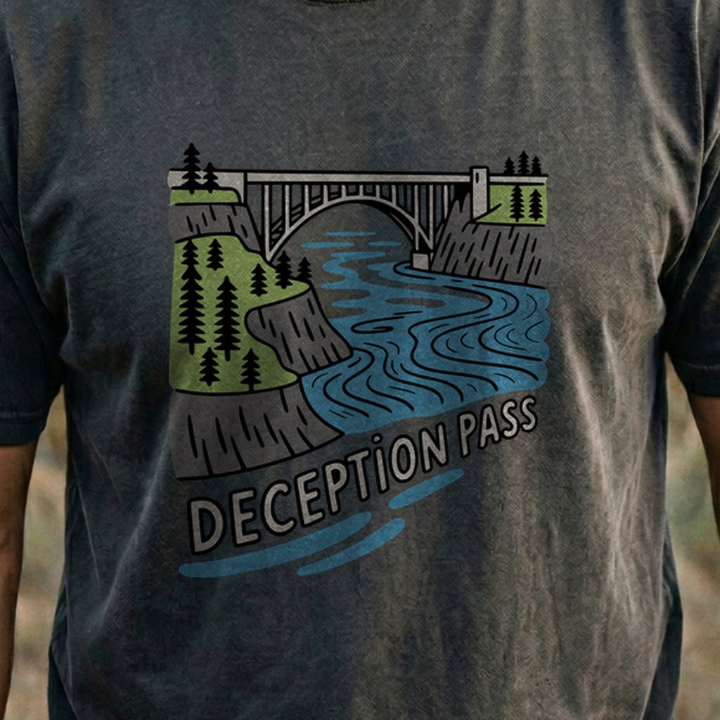 Deception Pass State Park Cotton T-Shirt