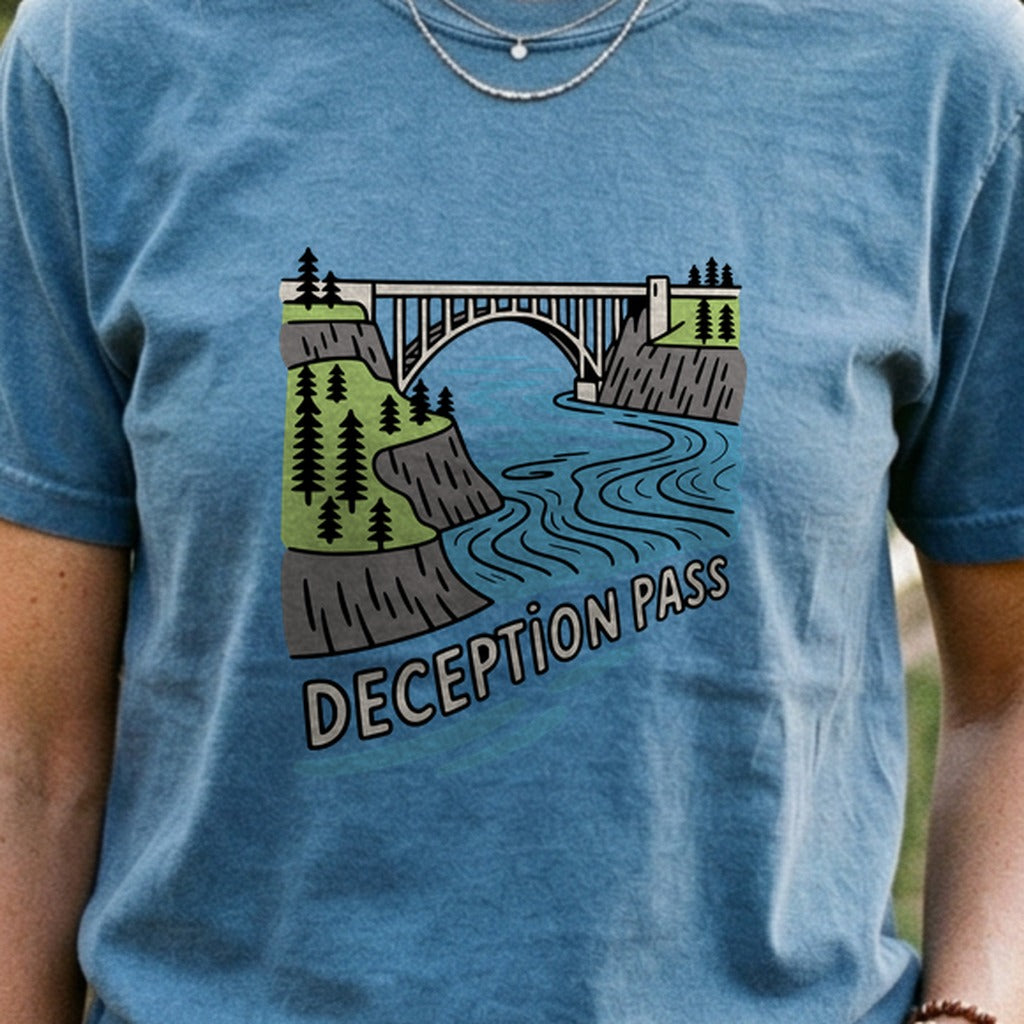 Deception Pass State Park Cotton T-Shirt