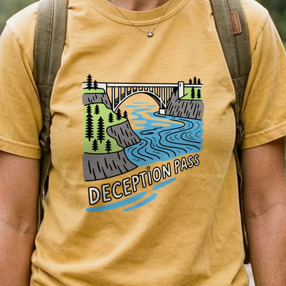 Deception Pass State Park Cotton T-Shirt