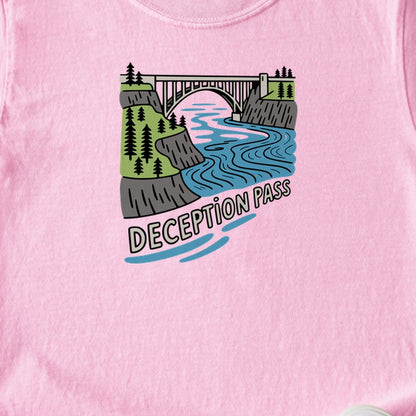 Deception Pass State Park Kids Cotton T-Shirt