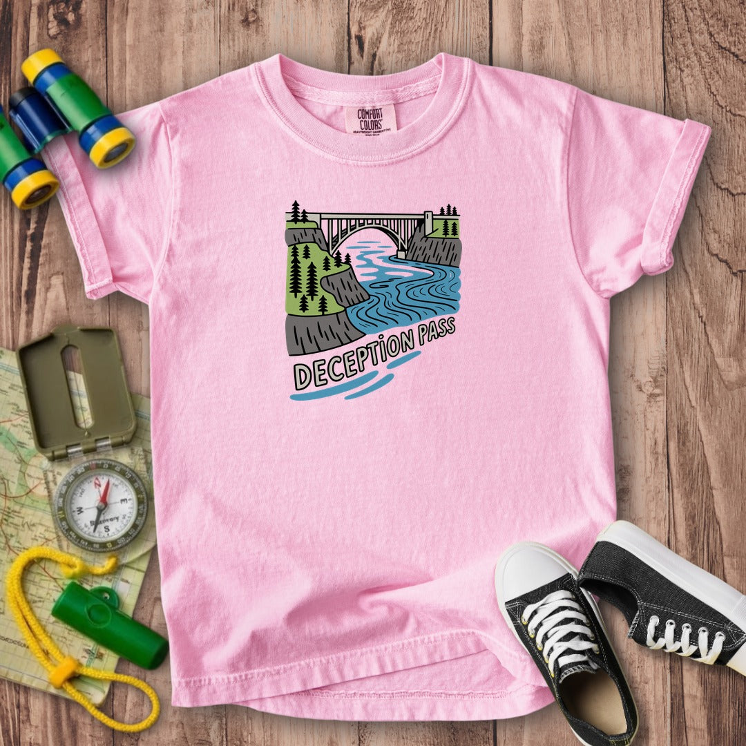 Deception Pass State Park Kids Cotton T-Shirt