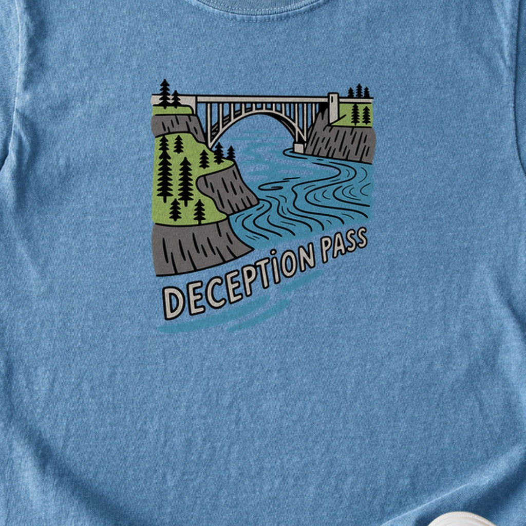 Deception Pass State Park Kids Cotton T-Shirt