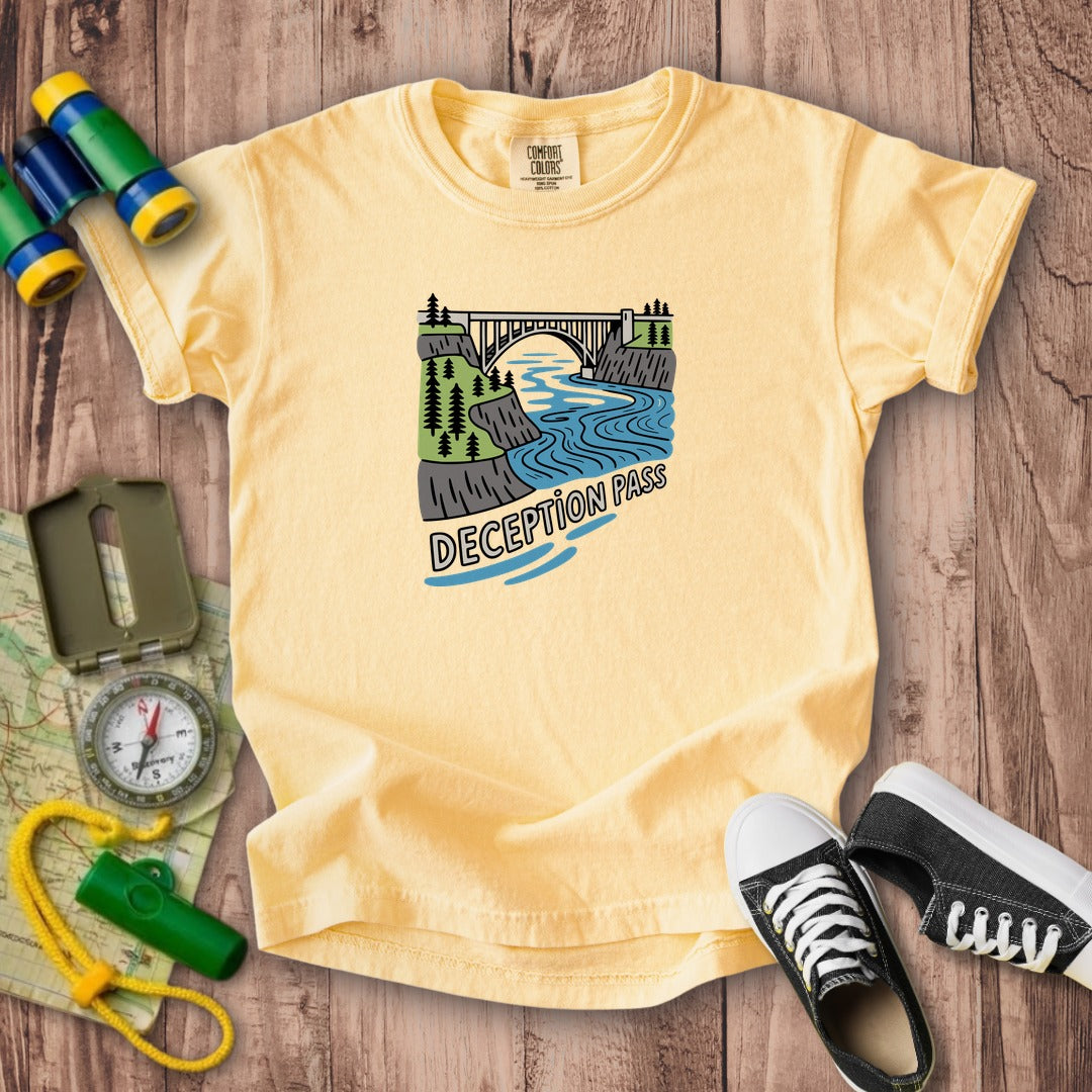 Deception Pass State Park Kids Cotton T-Shirt
