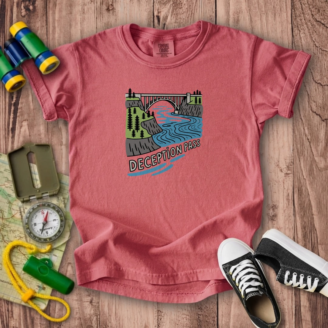 Deception Pass State Park Kids Cotton T-Shirt
