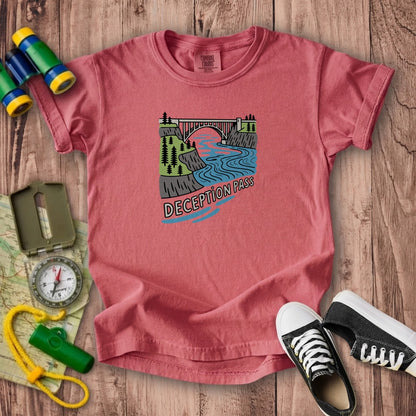 Deception Pass State Park Kids Cotton T-Shirt