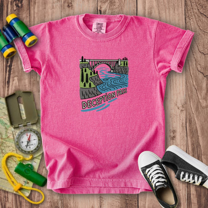 Deception Pass State Park Kids Cotton T-Shirt