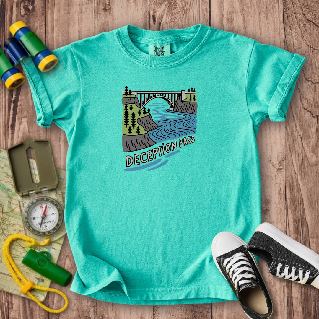 Deception Pass State Park Kids Cotton T-Shirt