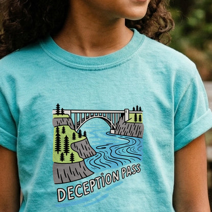 Deception Pass State Park Kids Cotton T-Shirt