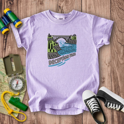 Deception Pass State Park Kids Cotton T-Shirt