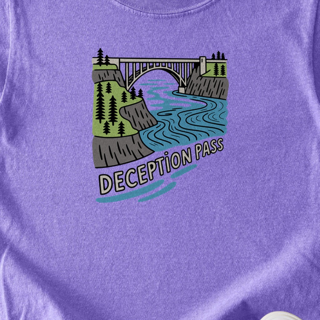 Deception Pass State Park Kids Cotton T-Shirt