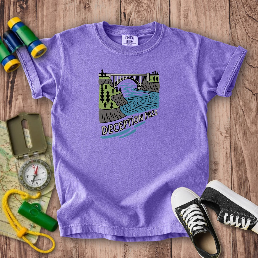 Deception Pass State Park Kids Cotton T-Shirt
