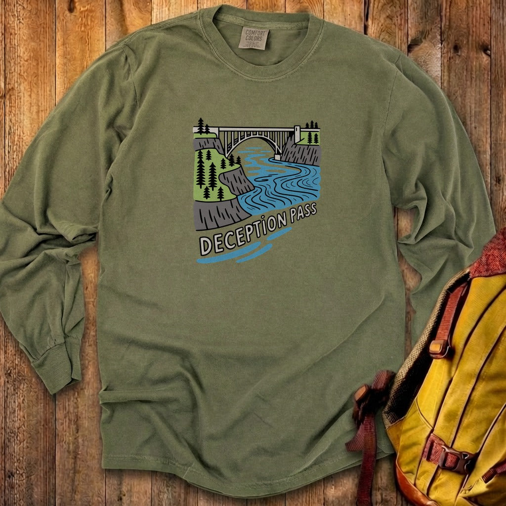 Deception Pass State Park Cotton Long Sleeve