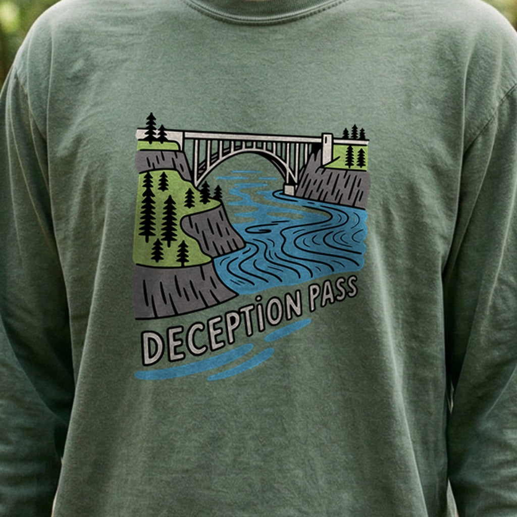 Deception Pass State Park Cotton Long Sleeve