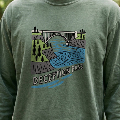 Deception Pass State Park Cotton Long Sleeve