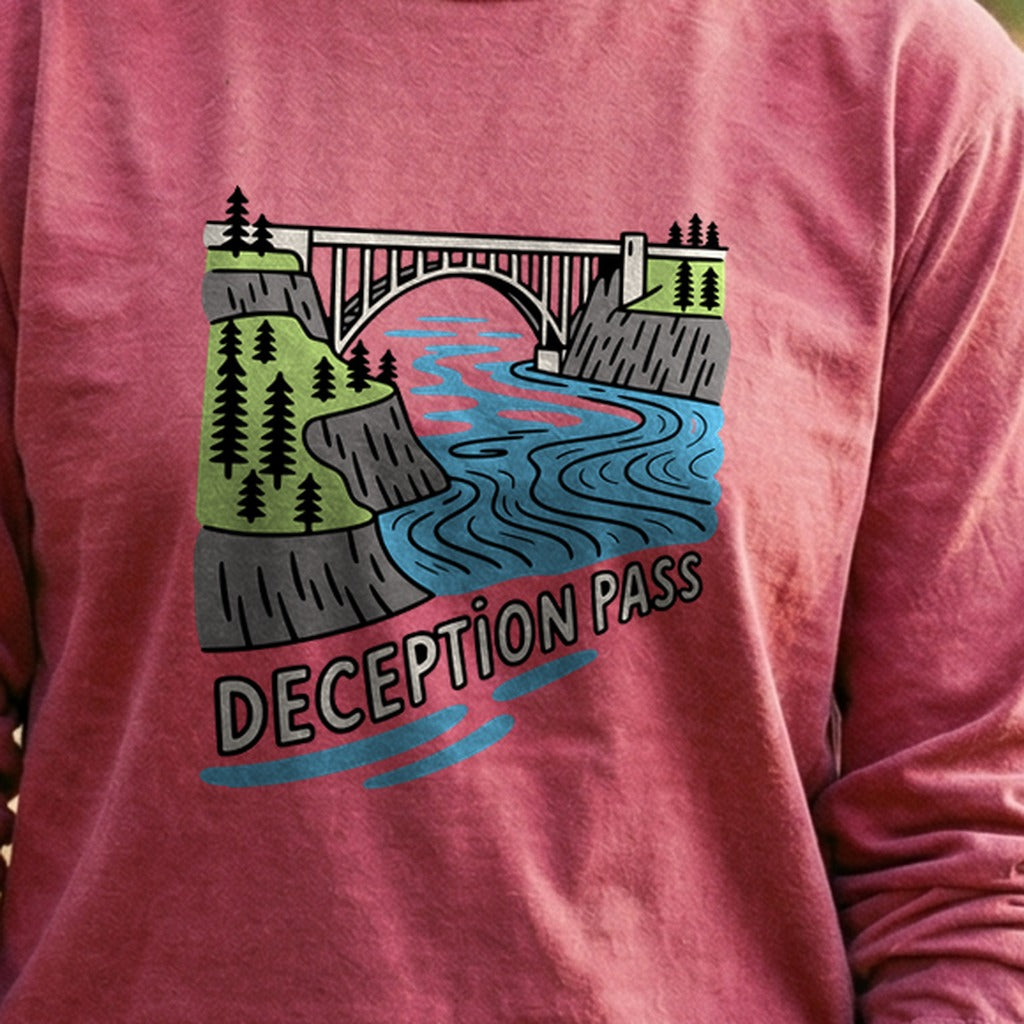 Deception Pass State Park Cotton Long Sleeve