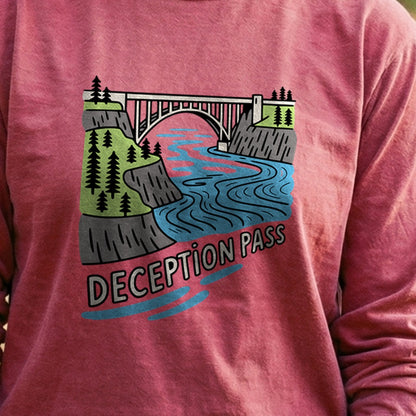 Deception Pass State Park Cotton Long Sleeve