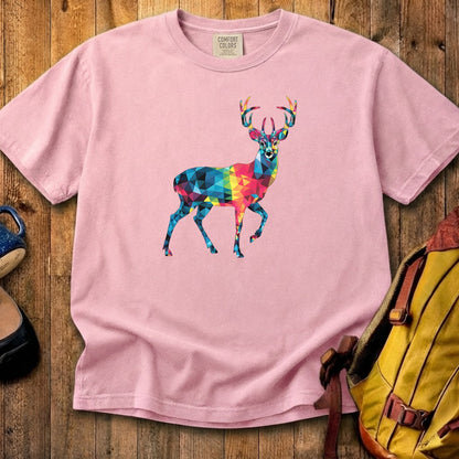 Deer Mosaic Cotton T-Shirt