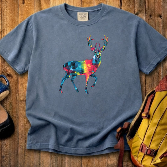 Deer Mosaic Cotton T-Shirt