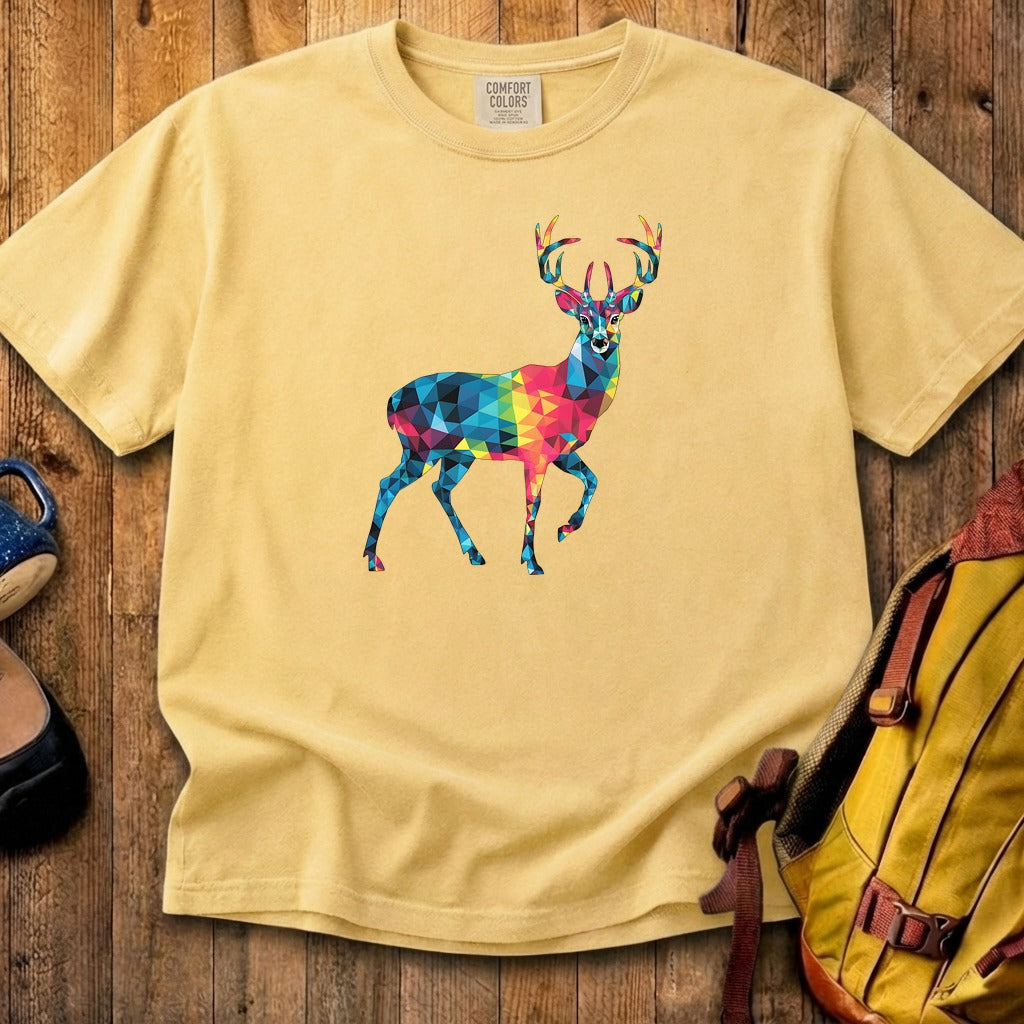 Deer Mosaic Cotton T-Shirt