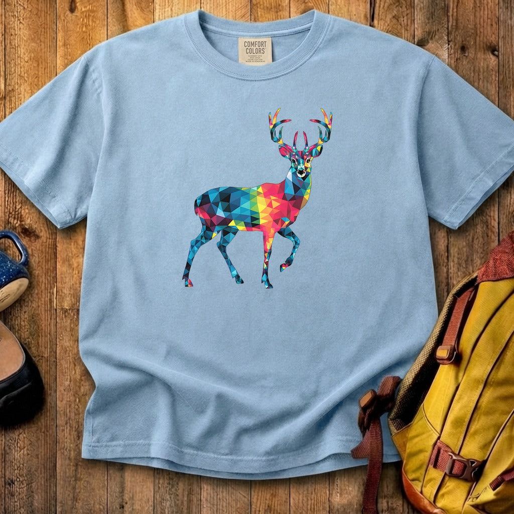 Deer Mosaic Cotton T-Shirt