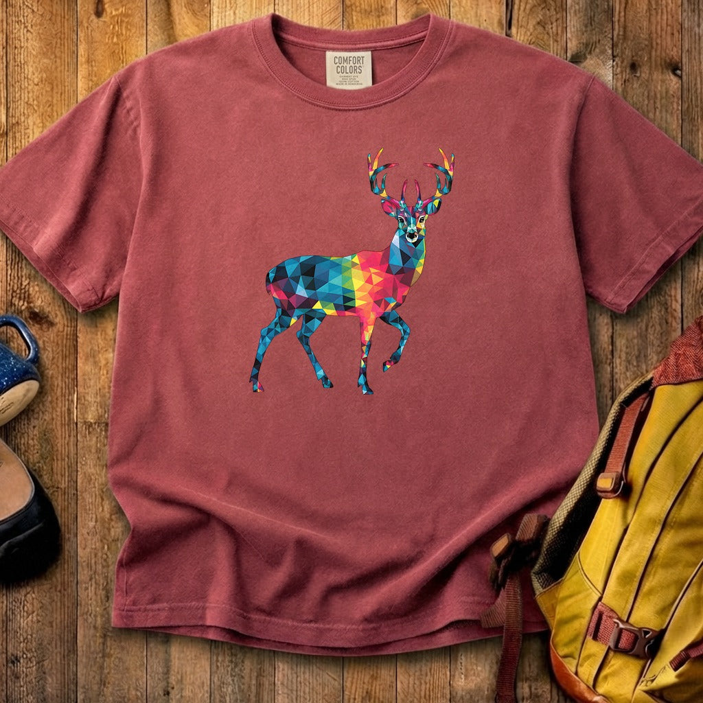 Deer Mosaic Cotton T-Shirt