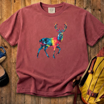 Deer Mosaic Cotton T-Shirt