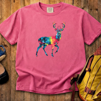 Deer Mosaic Cotton T-Shirt