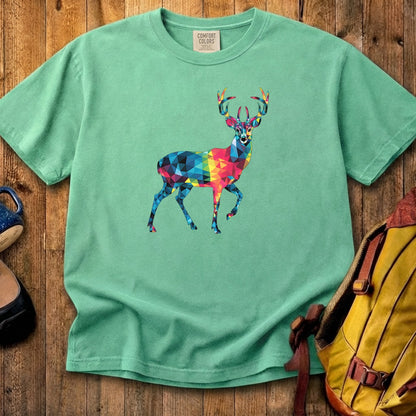 Deer Mosaic Cotton T-Shirt