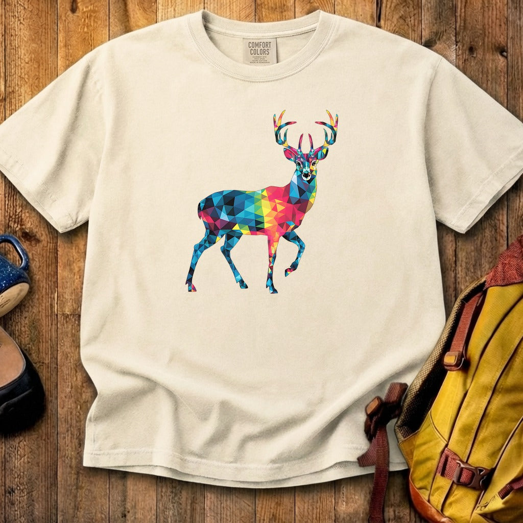 Deer Mosaic Cotton T-Shirt