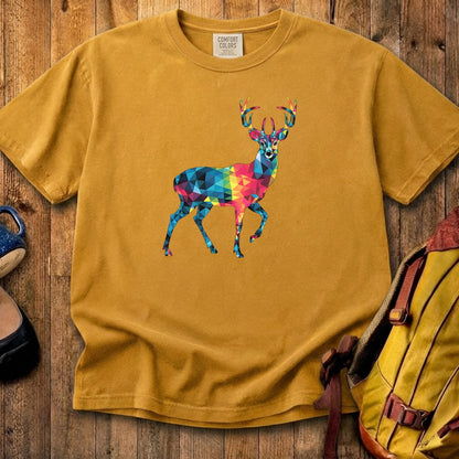 Deer Mosaic Cotton T-Shirt