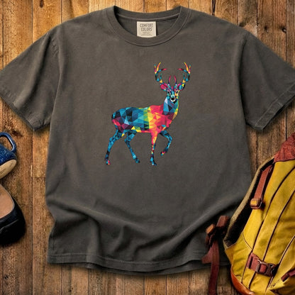 Deer Mosaic Cotton T-Shirt
