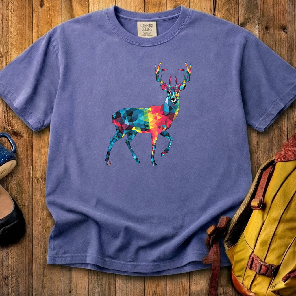 Deer Mosaic Cotton T-Shirt