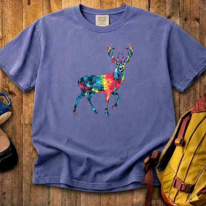 Deer Mosaic Cotton T-Shirt