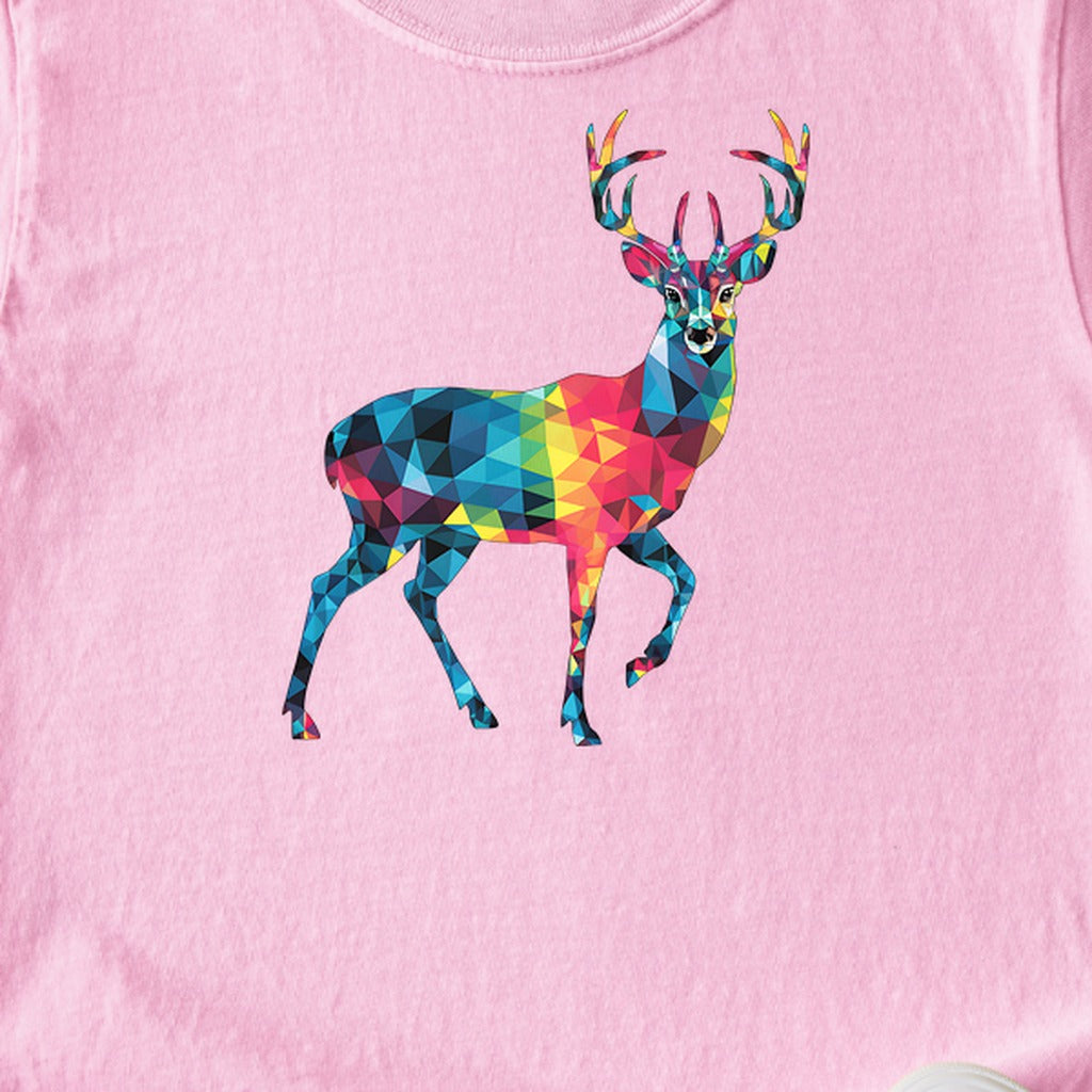 Deer Mosaic Kids Cotton T-Shirt