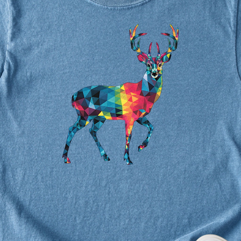 Deer Mosaic Kids Cotton T-Shirt