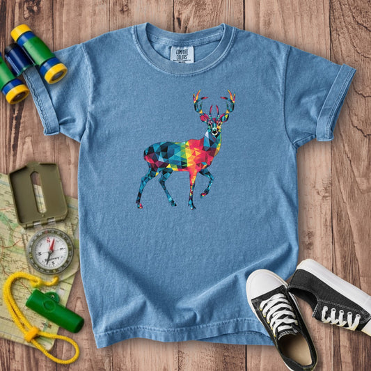 Deer Mosaic Kids Cotton T-Shirt