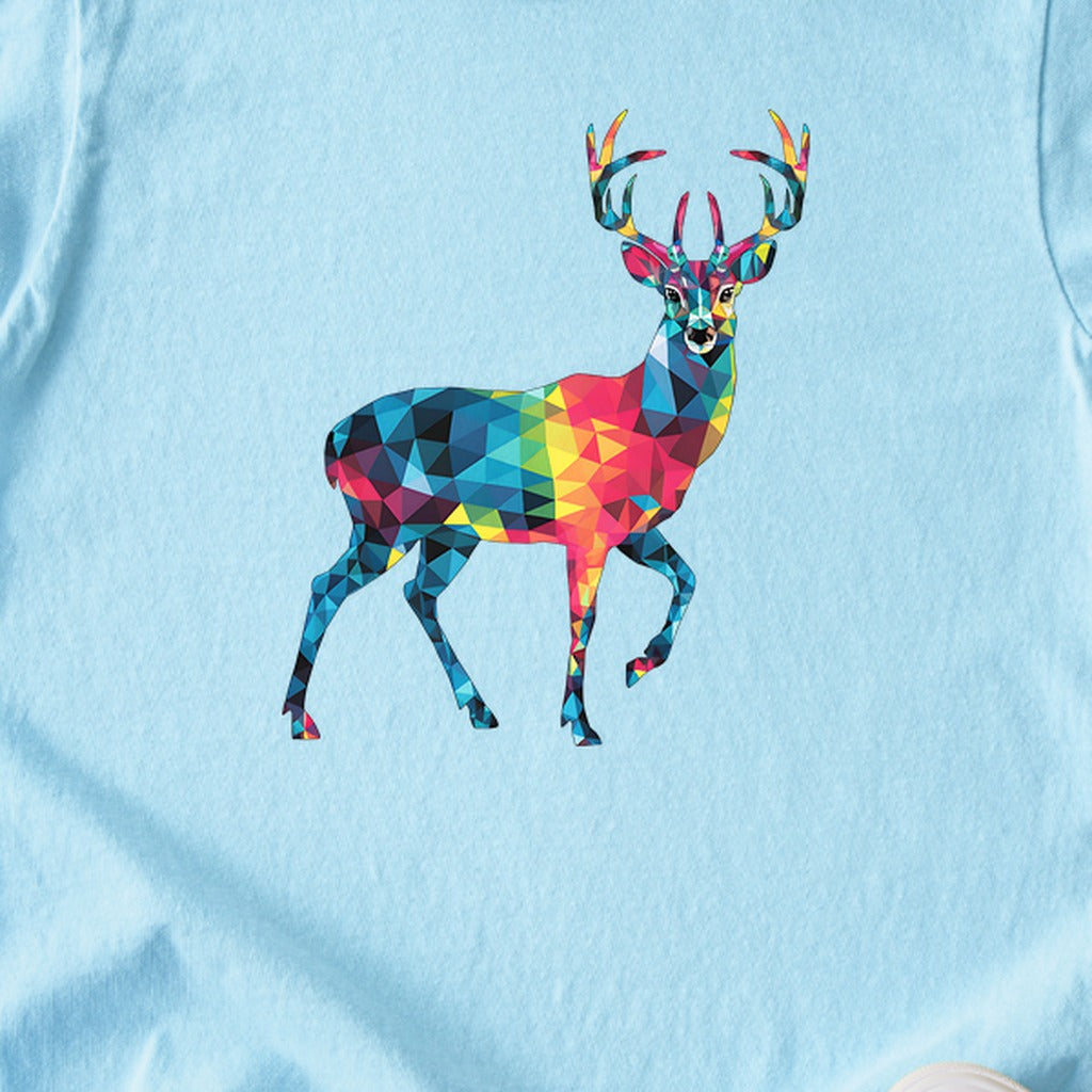 Deer Mosaic Kids Cotton T-Shirt