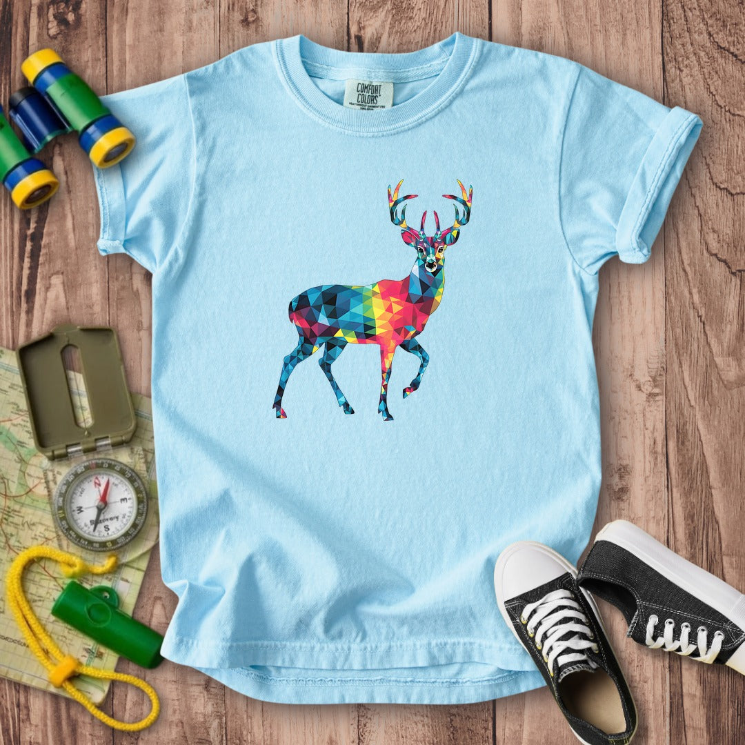 Deer Mosaic Kids Cotton T-Shirt