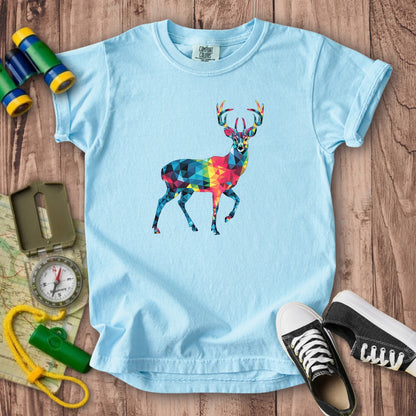 Deer Mosaic Kids Cotton T-Shirt