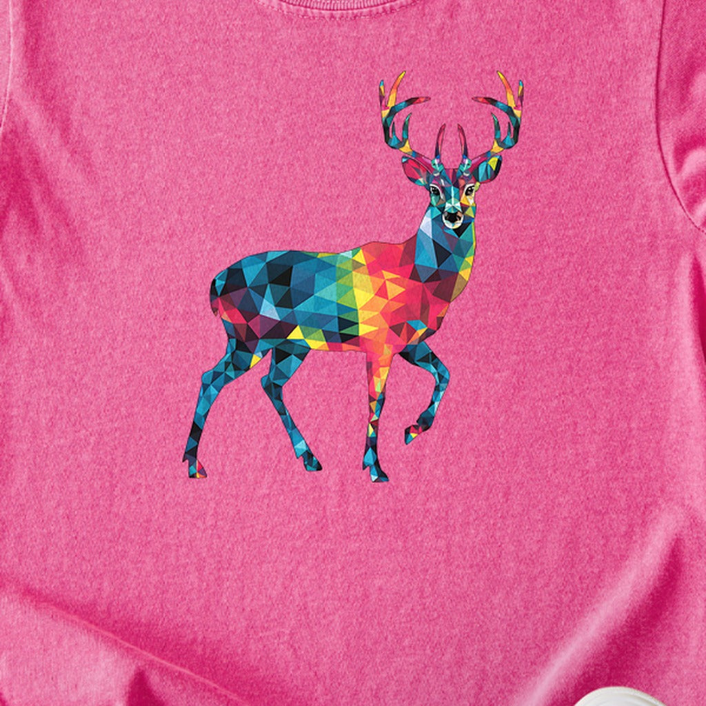 Deer Mosaic Kids Cotton T-Shirt