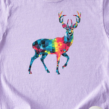 Deer Mosaic Kids Cotton T-Shirt