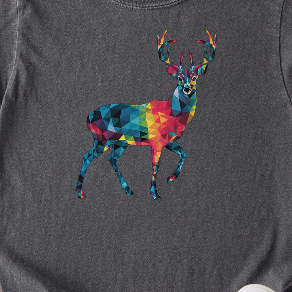 Deer Mosaic Kids Cotton T-Shirt