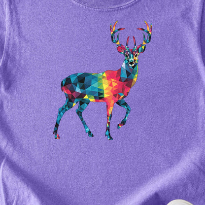 Deer Mosaic Kids Cotton T-Shirt