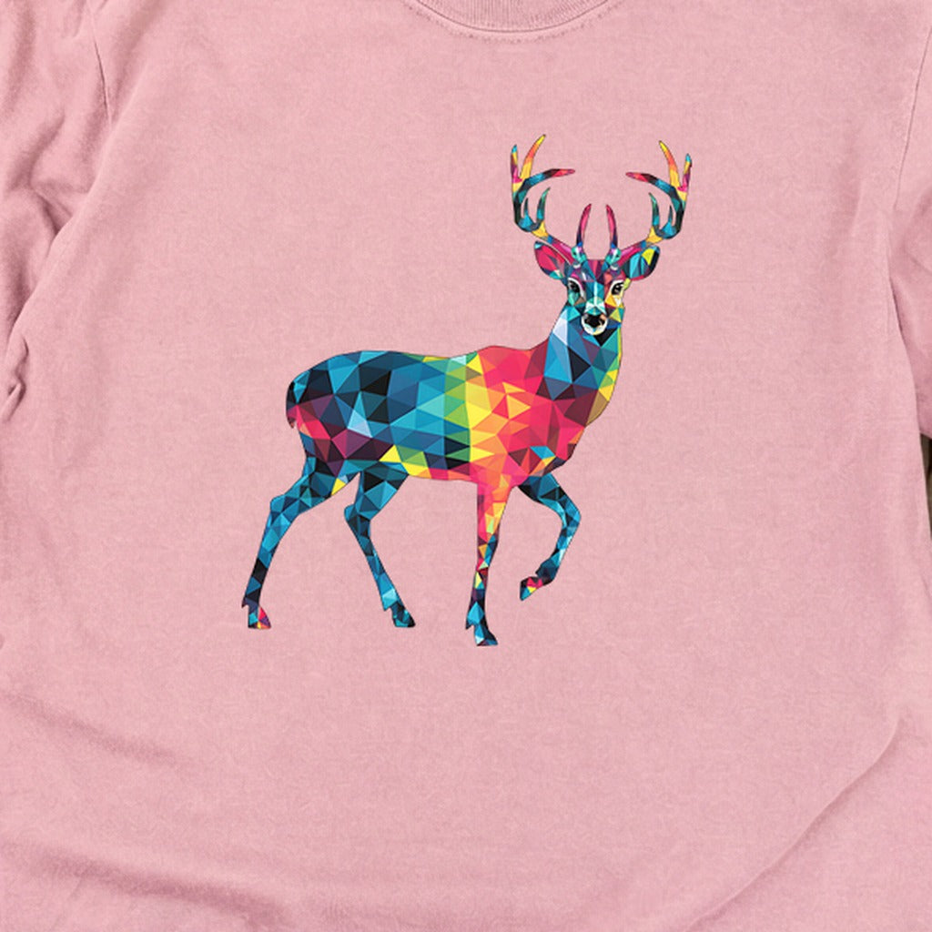 Deer Mosaic Cotton Long Sleeve